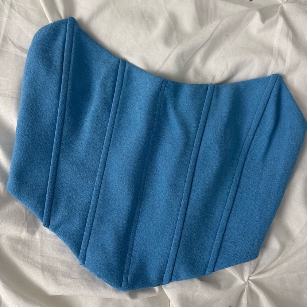 Blue corset top